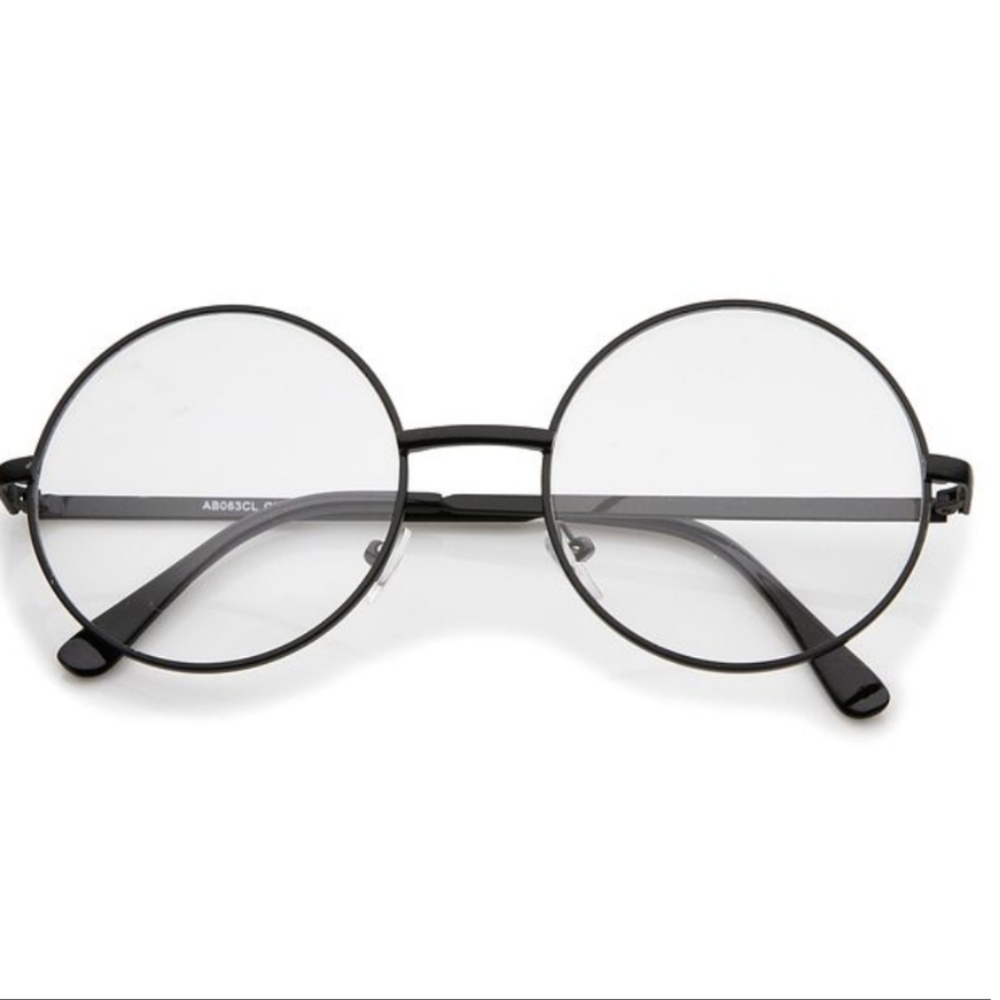 NEW Vintage Lennon Inspired Clear Lens Round Frame Sunglasses